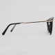 Lunettes vintage Paloma Picasso noires et dorées, verres transparents, modèle d'expo, années 80 - Lunettes vintage femme