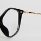 Lunettes vintage Paloma Picasso noires et dorées, verres transparents, modèle d'expo, années 80 - Lunettes vintage femme