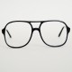 Monture lunettes vintage noire style Terry Richardson années 80/90 neuves de stock ancien - Taille homme