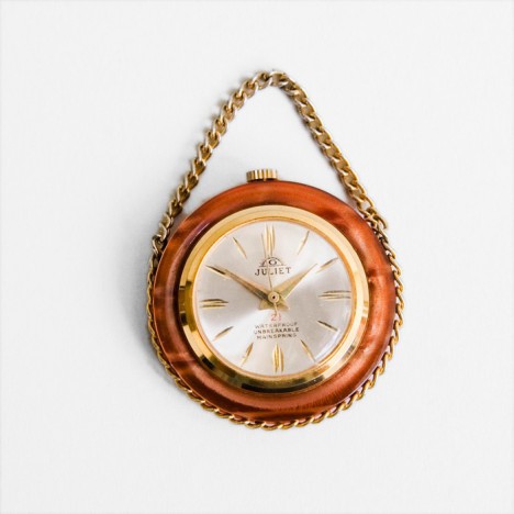 Montre à gousset vintage - Petite montre à gousset mécanique pour femmes, pendentif ou bouton.