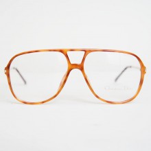 Lunettes vintage Dior aviator miel verres transparents des années 80 - Lunettes Christian Dior vintage mixte