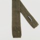Cravate vintage tricotée / knit tie vert kaki année 70