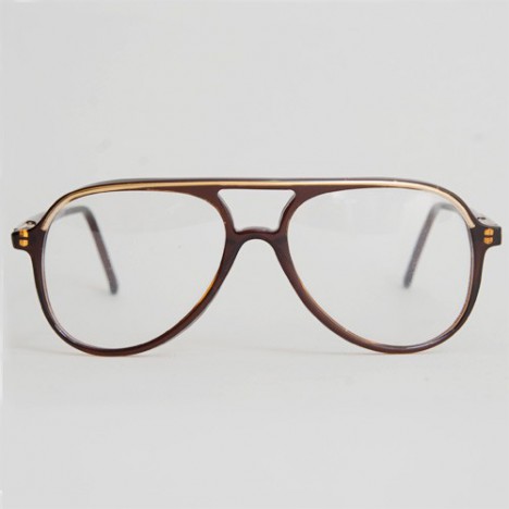 Lunettes de vue vintage Otto line marrons et dorées années 80 verres transparents