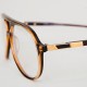 Lunettes de vue vintage Otto line marrons et dorées années 80 verres transparents