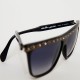 lunettes de soleil vintage Ellesse noires et strass look Hip Hop années 80/90