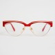 Lunettes Silhouette vintage rouges pour femme style secrétaire des années 70