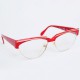 Lunettes Silhouette vintage rouges pour femme style secrétaire des années 70