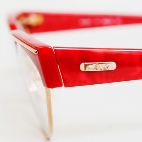 Lunettes Silhouette vintage rouges pour femme style secrétaire des années 70