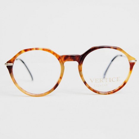 Lunettes de vue vintage Vertice ambre pour femme verres transparents années 80 