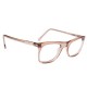 Monture vintage femme style Wayfarer beige translucide des années 80