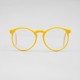 Lunettes vintage enfant rondes jaunes MD305 années 80, verres transparents