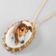 Collier vintage chien Colley Lassie kitsch années 70