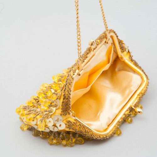 Vintage sequin tassel pochette shoulder bag