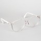 Lunettes vintage Silhouette hip hop pour femme blanches oversize années 80