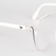 Lunettes vintage Silhouette hip hop pour femme blanches oversize années 80