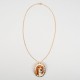 Collier vintage chien Teckel à poil long années 70