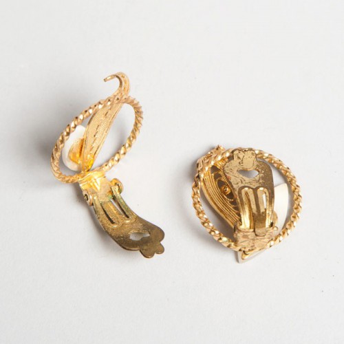 Boucle D'Oreille Vintage Années 70 - Pièce Unique - Multicouleur - Occasion