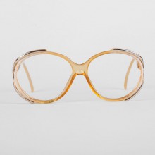 Lunettes vintage Christian Dior femme ambre et dorées années 70