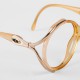 Lunettes vintage Christian Dior femme ambre et dorées années 70