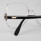 Lunettes vintage Silhouette femme noires et translucides années 80