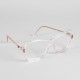 Lunettes vintage Hip Hop « Renaissance » roses et blanches, années 80