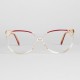 Lunettes vintage hip hop rouge et translucide années 70 