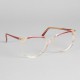 Lunettes vintage hip hop rouge et translucide années 70 