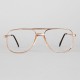 Lunettes vintage dorées en acier On-guard taille mixte – neuves stock ancien