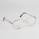 Lunettes vintage dorées en acier On-guard taille mixte – neuves stock ancien