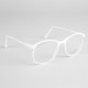 Lunettes vintage monochrome blanc Chic Optic années 80