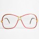 Lunettes Cazal Vintage Papillon rouge et or Neuves années 70