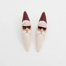 Boucles d'oreilles vintage père noel funky