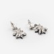 Boucles d'oreilles vintage fleur noire pierres et strass