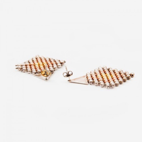 Boucles D'oreilles Vintage Fantaisie Années 70 - Occasion Bon état