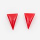 Boucles d'oreilles vintage triangle rouge hip hop années 70