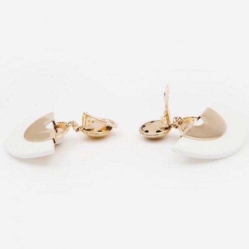 Boucles D'oreilles Clips Italie - Vintage Doré Années 80/90 - Métal Doré, Style Rétro - Occasion En Bon état