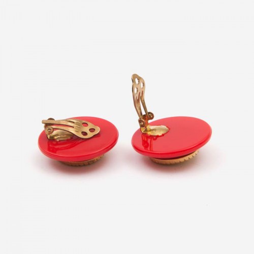 Boucles d'oreille vintage acidulées hip-hop années 70 - Boutique Vintage