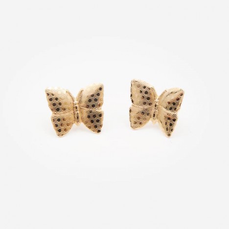 Boucles d'oreilles vintage papillon doré