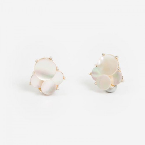 Boucles d'oreilles vintage fleur disco en strass années 70 - Boutique
