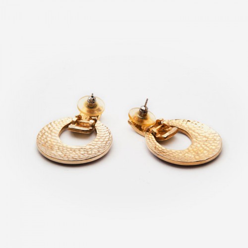 Boucles D'oreilles Rondes Rétro En Argent 925 Ou Acier Inox - Perles Noires Et Blanches - Style Français Simple Et Créatif