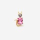 Pin's kitsch chat strass et rose
