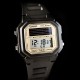 Casio AL-190-9AVEF - Montre solaire Casio vintage plastique noir et camel