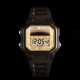 Casio AL-190-9AVEF - Montre solaire Casio vintage plastique noir et camel