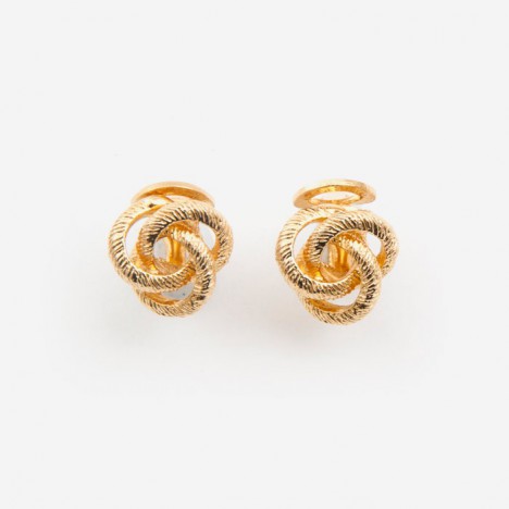 Boucles d'oreille vintage anneaux dorés années 80