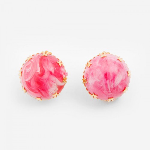 Boucles D'oreilles Vintage Années 70 Néon Rondes Creuses pour Femmes - Blanc - Accessoires de Fête des Années 70 80
