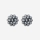 Boucles d'oreilles vintage fleur disco en strass années 70