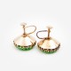 Boucles d'oreilles vintage joyaux verts années 60