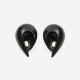 Boucles d'oreilles vintage plastique noir années 80