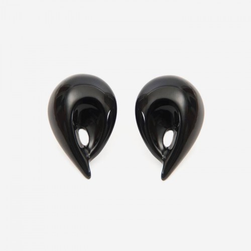 Boucles D'oreilles Clips Vintage Plastique Années 80 - Occasion - Style Rétro