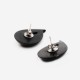 Boucles d'oreilles vintage plastique noir années 80